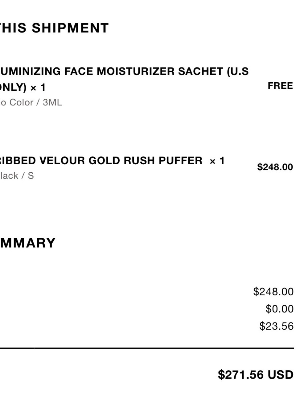 Alo Yoga Ribbed Velour Gold Rush Puffer - Picture 8 of 8
